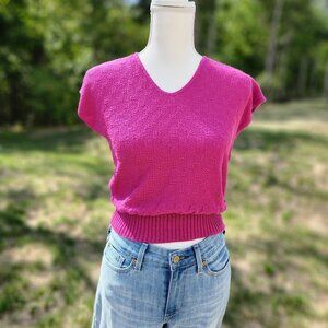 Authentic Vintage Sweetest 80's delicate Purple plum Fall Sweater grandmacore